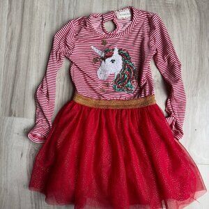 Btween Christmas Unicorn Sparkle Dress